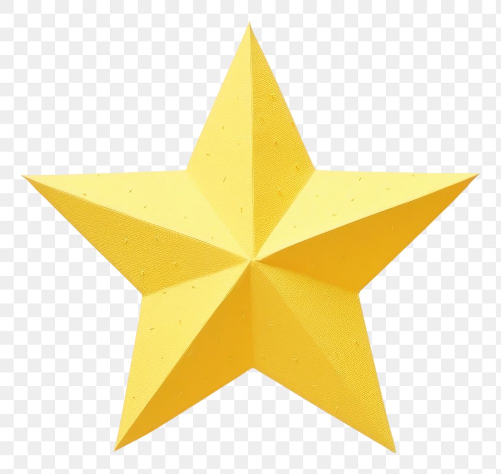 PNG Yellow starry symbol paper simplicity. AI generated Image by rawpixel.