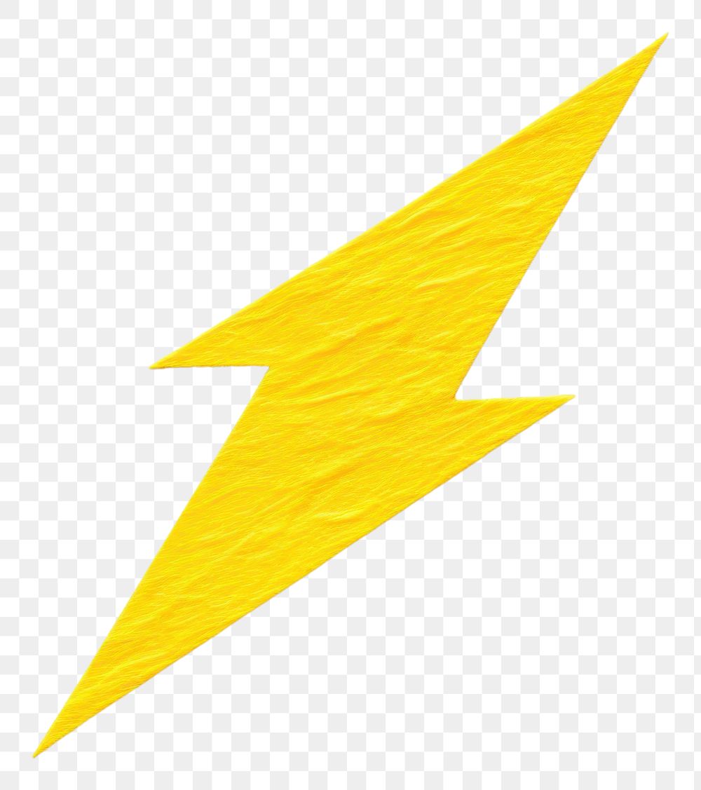 PNG Yellow lightning symbol paper white background electricity. 