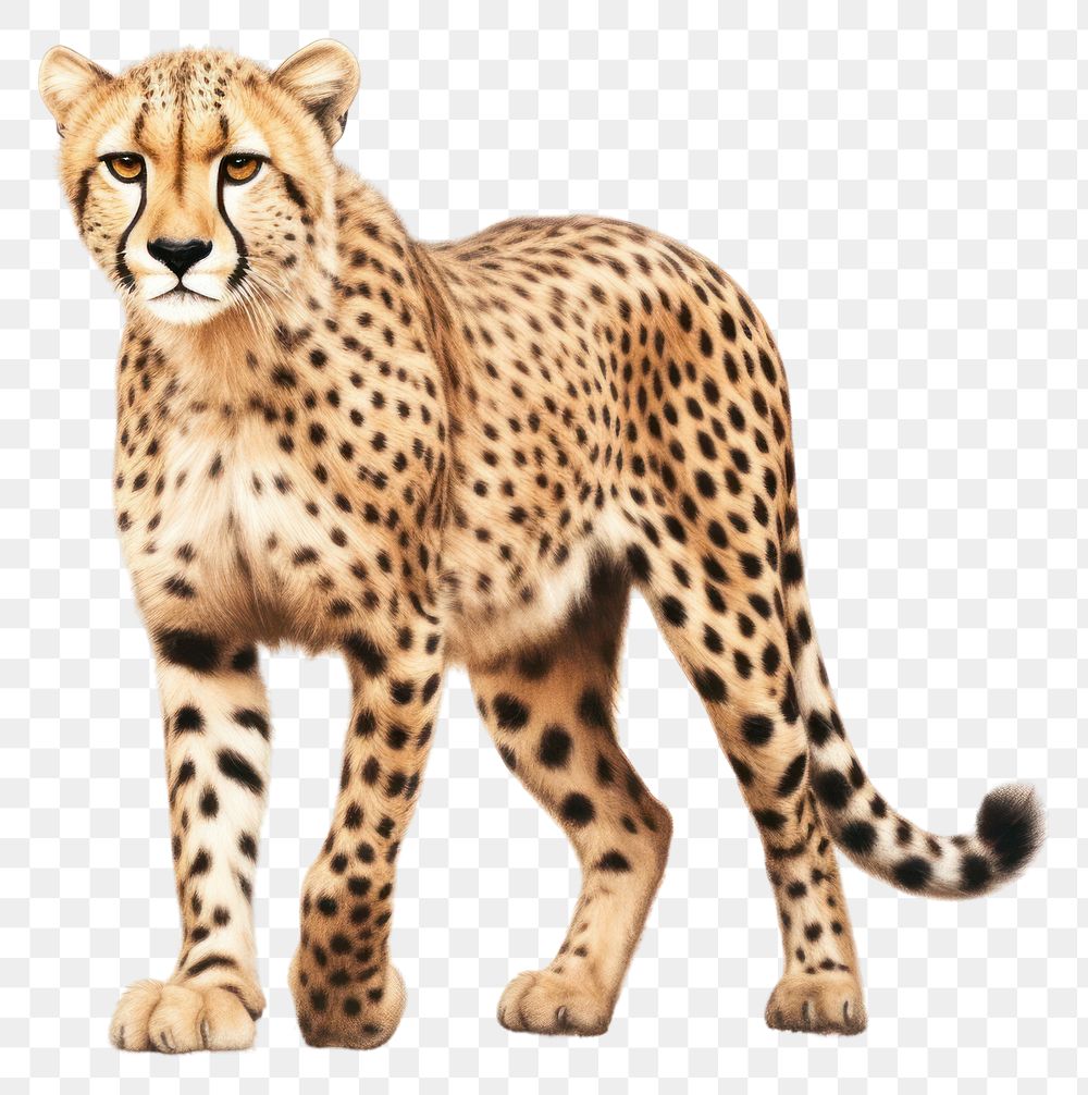 PNG Wildlife cheetah animal mammal. AI generated Image by rawpixel.