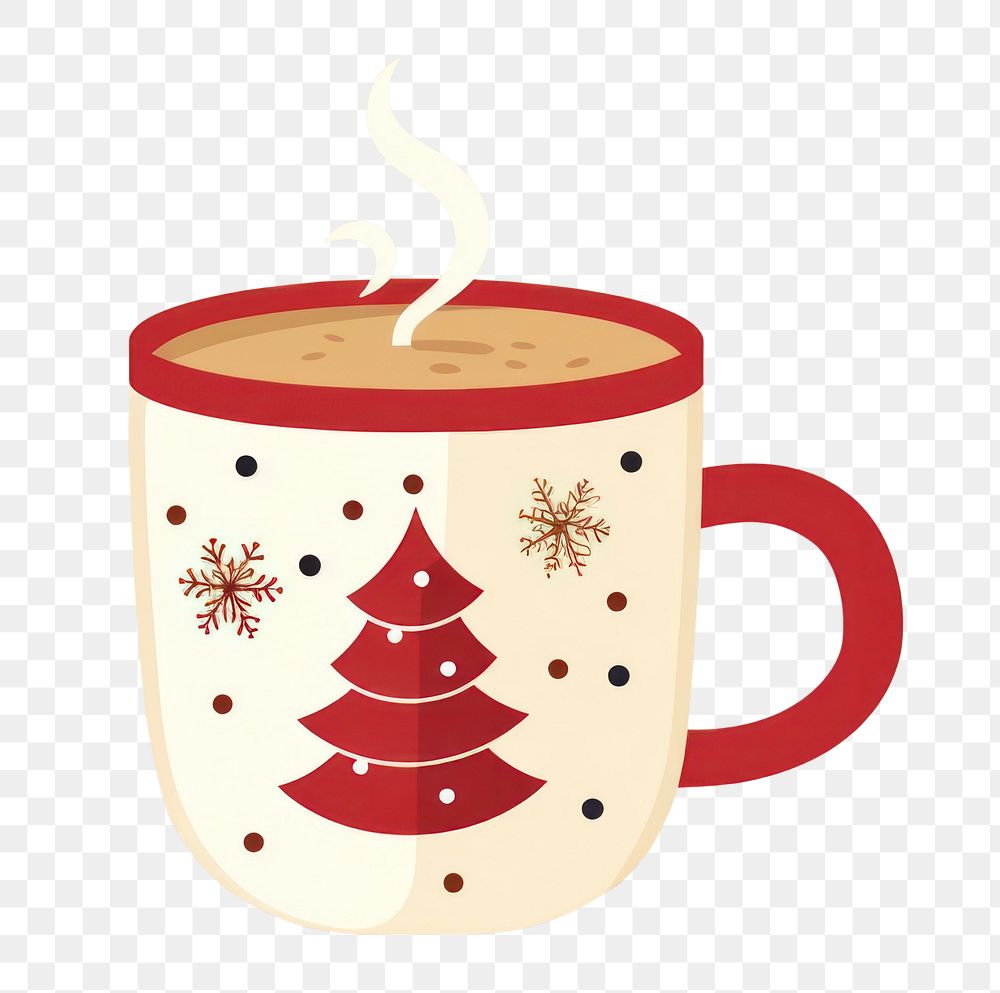 PNG Christmas mug drink beverage coffee. AI generated Image by rawpixel.