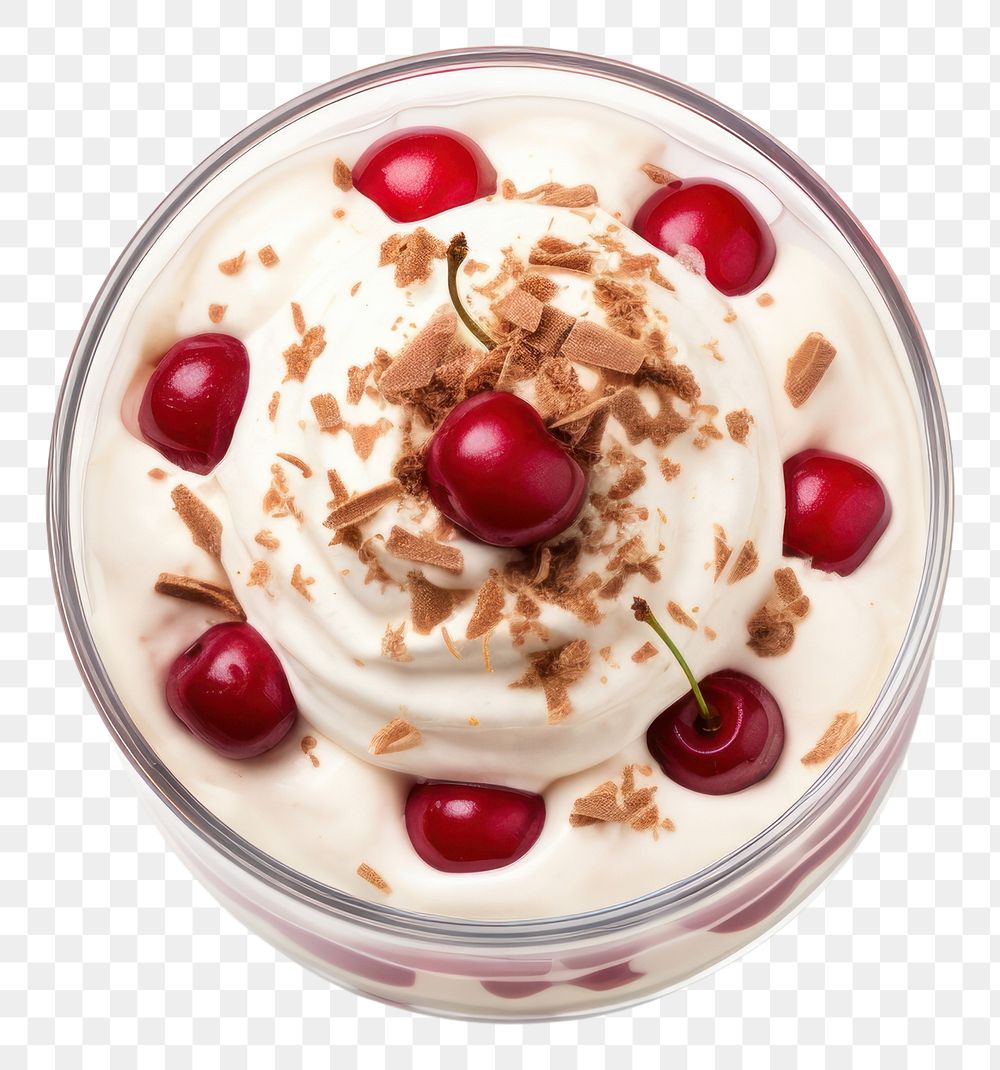 PNG Trifle dessert sundae cream. AI generated Image by rawpixel.