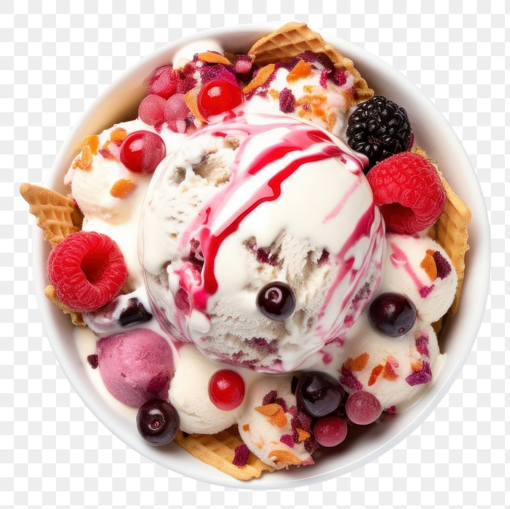 PNG Ice cream dessert sundae food. AI generated Image by rawpixel.