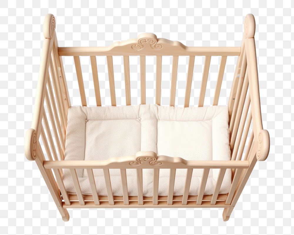 PNG Crib furniture bed white background. AI generated Image by rawpixel.