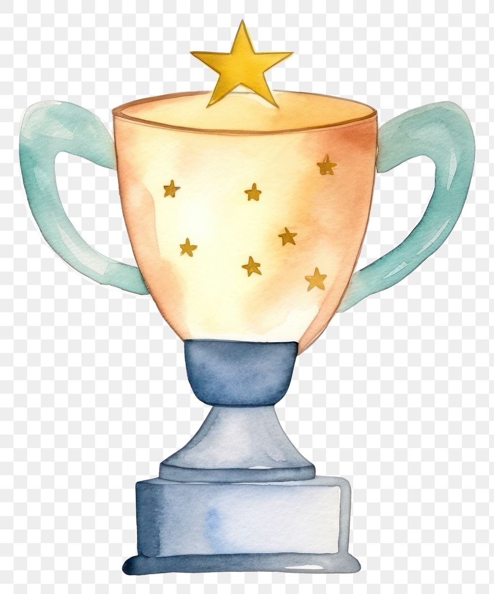 PNG Trophy white background achievement decoration. AI generated Image by rawpixel.