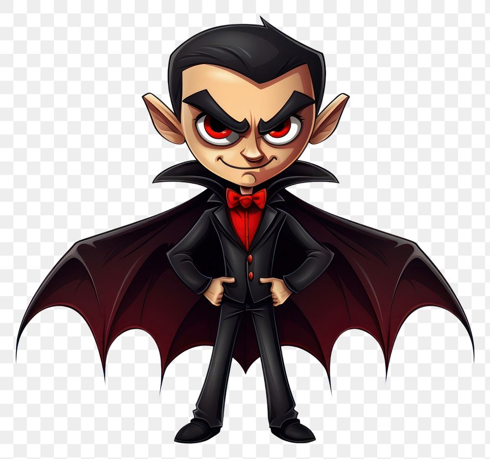 PNG Vampire cartoon white background representation. AI generated Image by rawpixel.