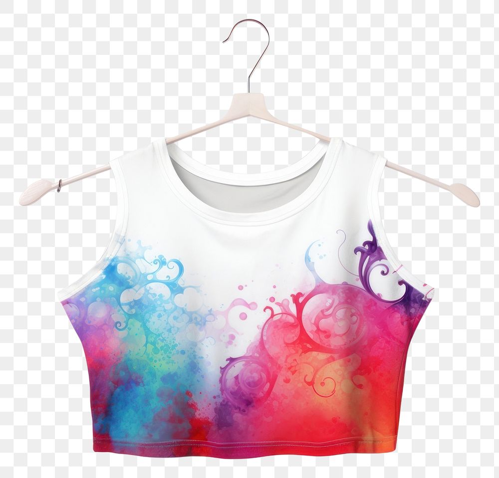 PNG Crop top t shirt t-shirt celebration coathanger. 