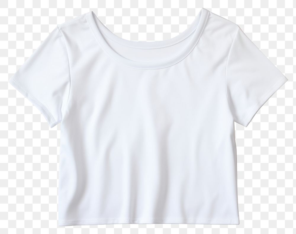 PNG Crop top t shirt t-shirt blouse white. AI generated Image by rawpixel.