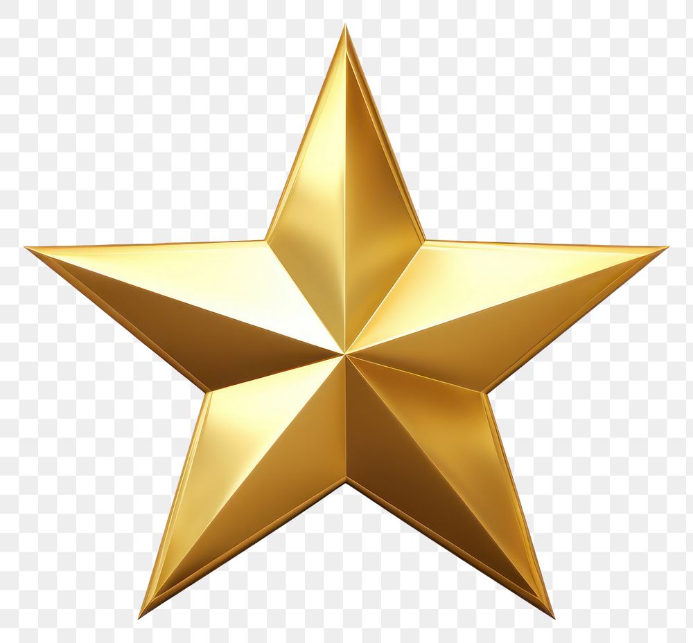 PNG Gold star symbol white background shape. 