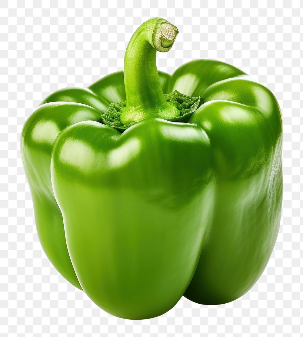 PNG Green bell pepper vegetable plant food. 