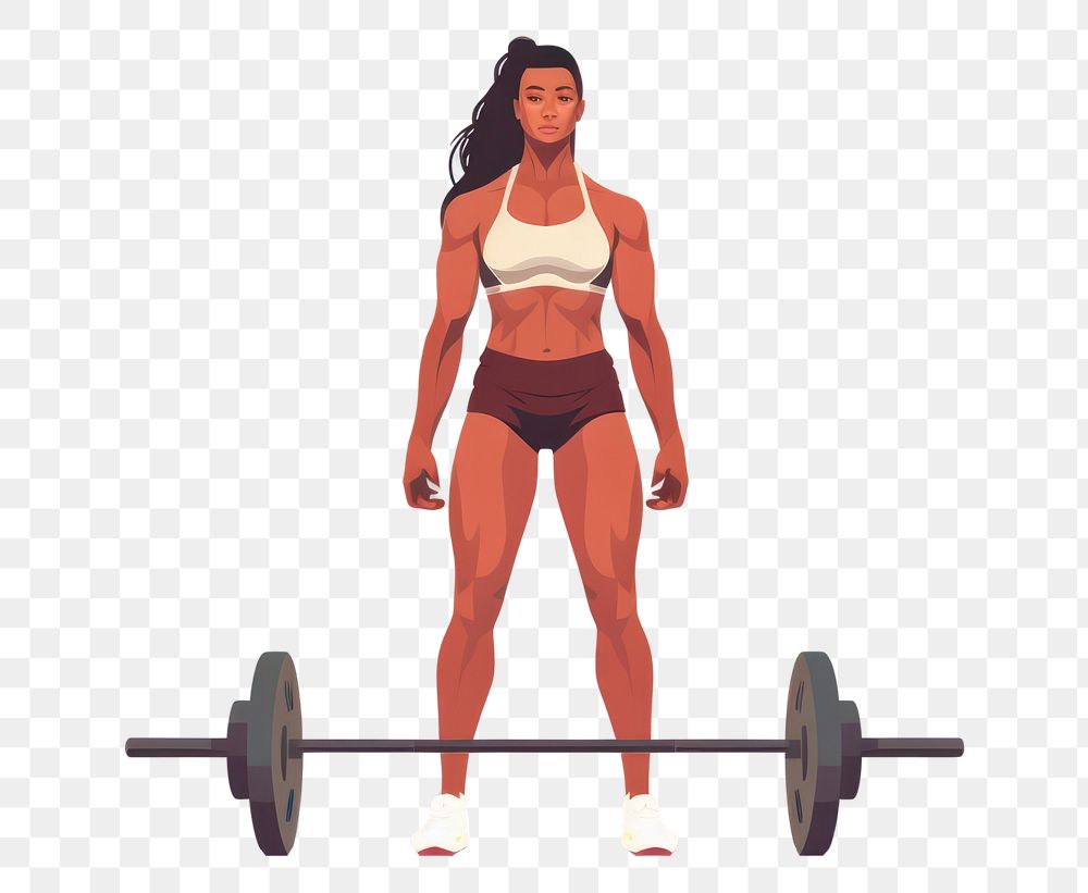 PNG Deadlift sports female adult. AI generated Image by rawpixel.