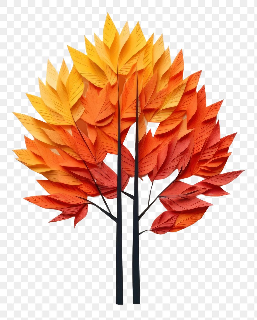 PNG Autumn season plant leaf tree. AI generated Image by rawpixel.