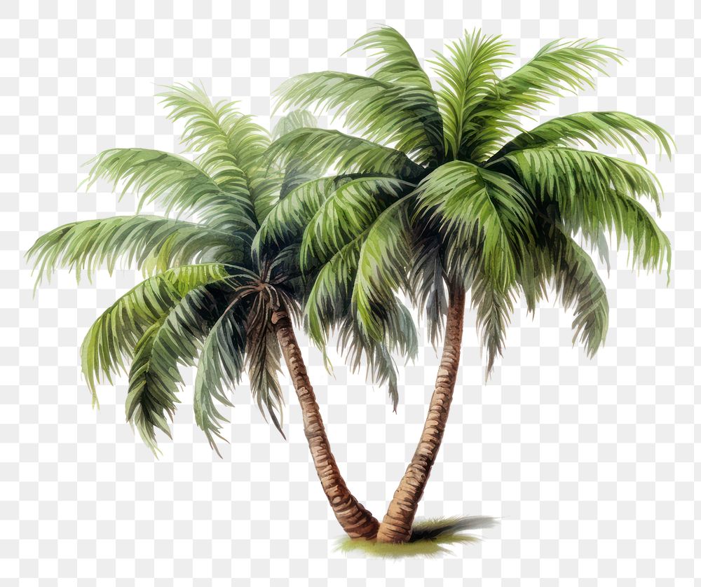PNG Palm tree plant white background freshness. 