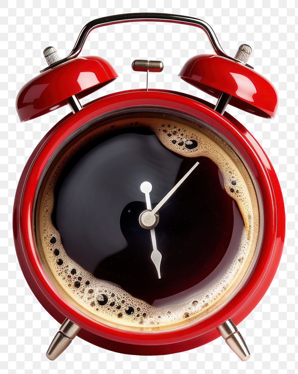 PNG Alarm clock red white background accessories. 