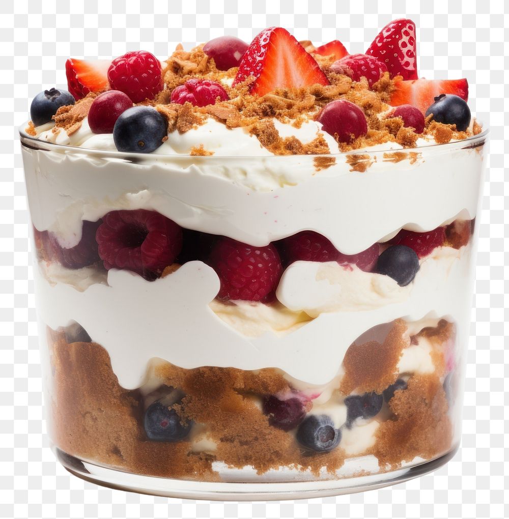 PNG Trifle dessert berry fruit. 