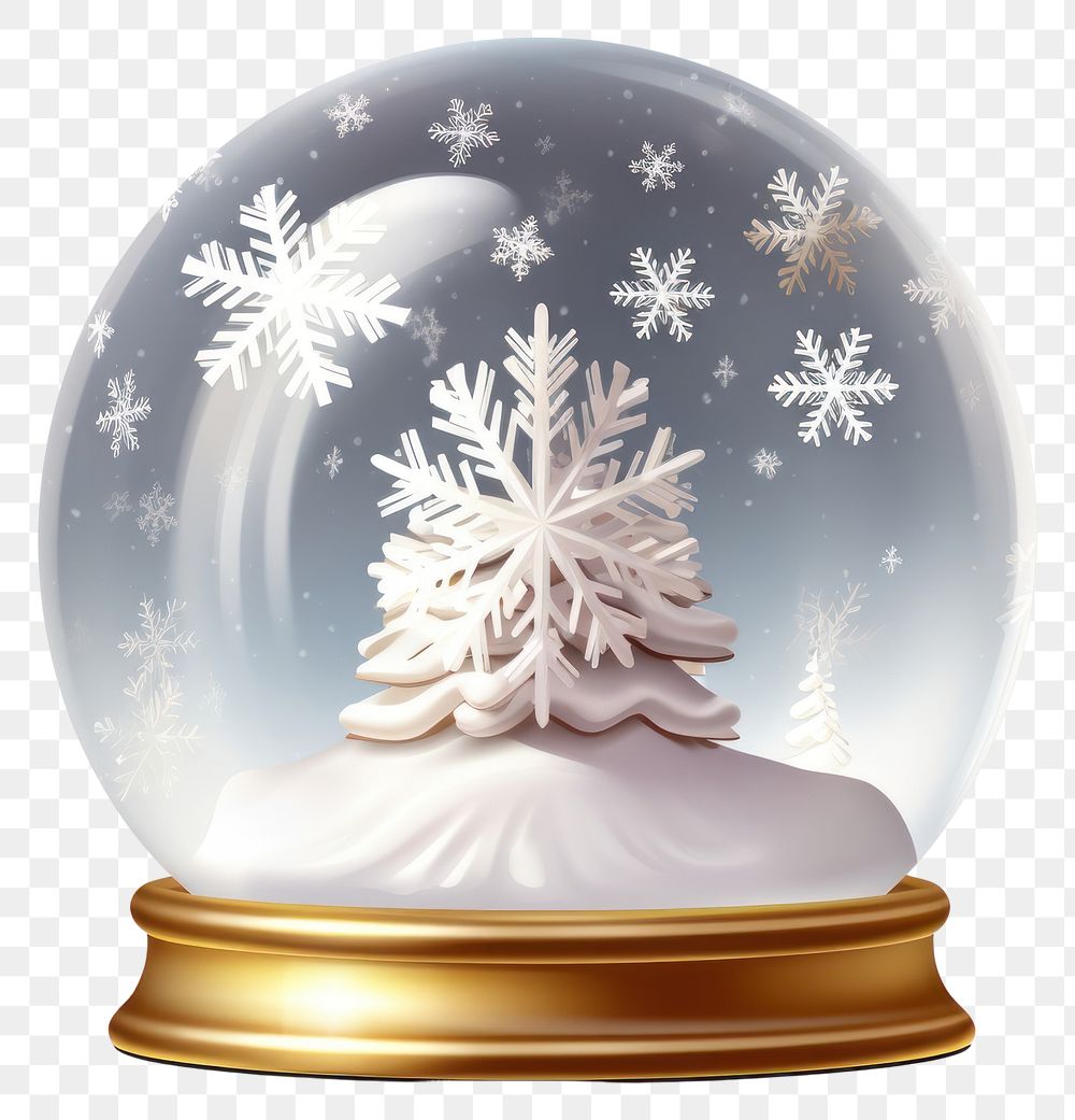 PNG Snow Globe Realistic transparent christmas winter. AI generated Image by rawpixel.