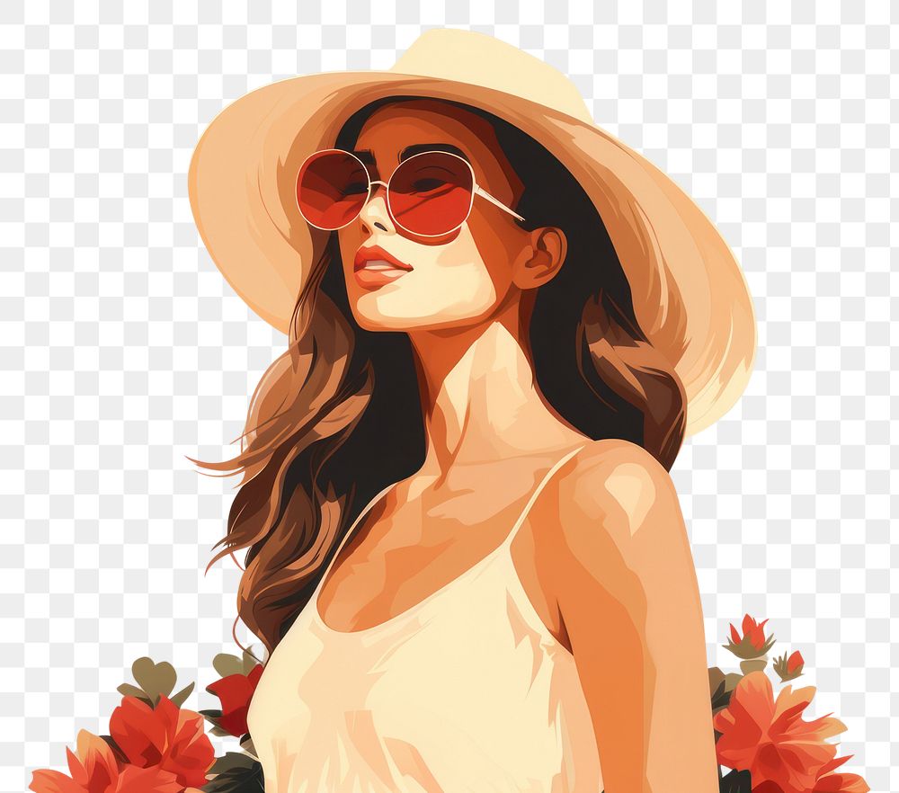 PNG Woman sunglasses portrait summer. AI generated Image by rawpixel.