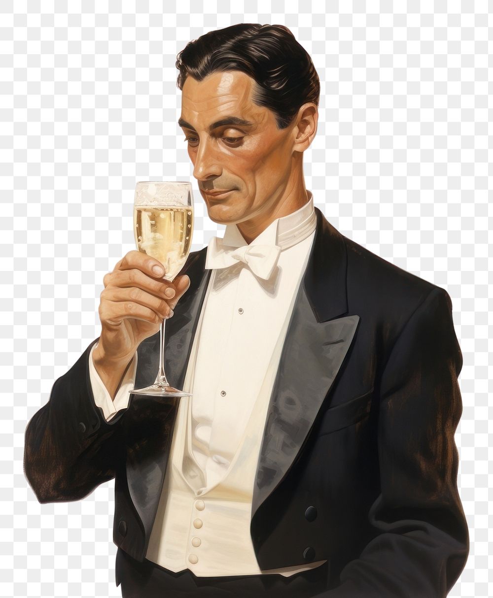 PNG Champagne drinking portrait adult. .