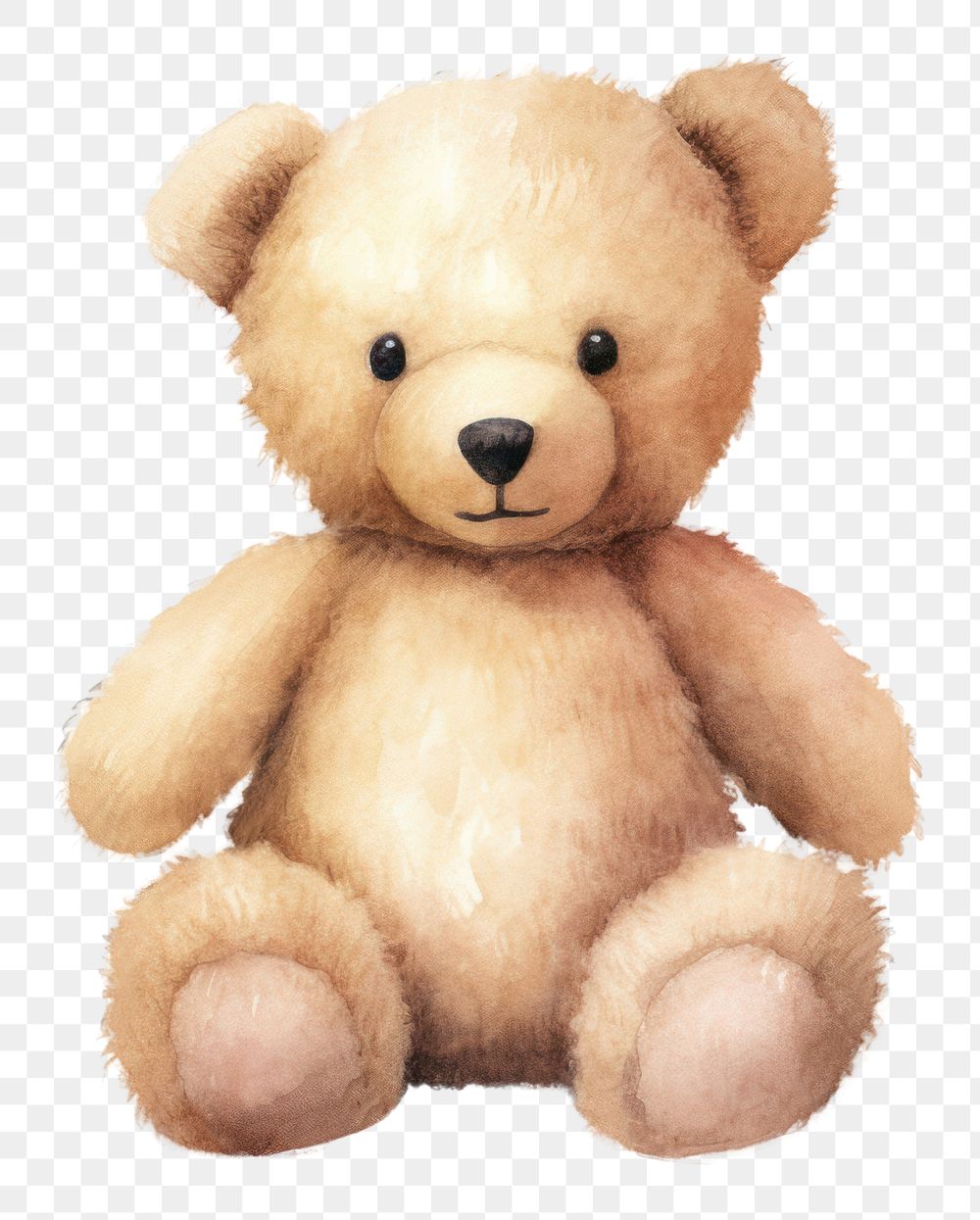PNG Toy plush bear white background. 