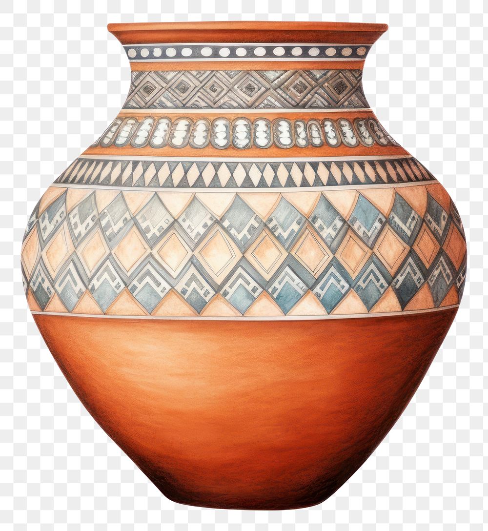 PNG Africa a vase pottery urn white background. AI generated Image by rawpixel.