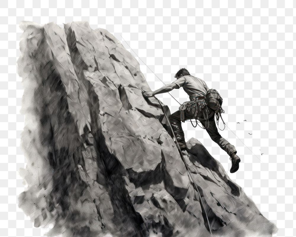 PNG Climbing adventure outdoors drawing. 