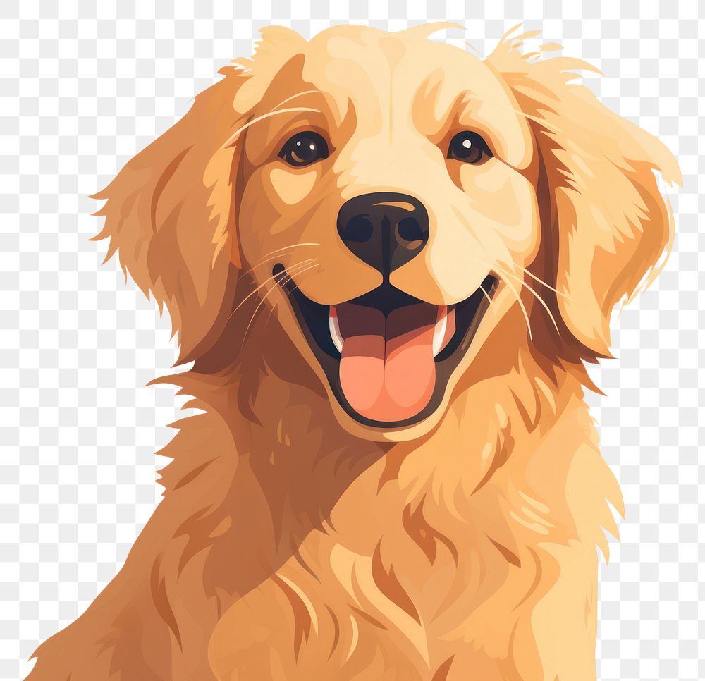 PNG Golden Retriever retriever mammal animal. AI generated Image by rawpixel.