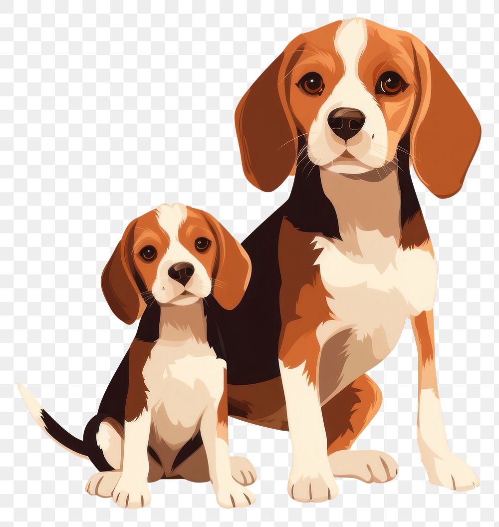 PNG Beagle puppies dog animal mammal hound. AI generated Image by rawpixel.