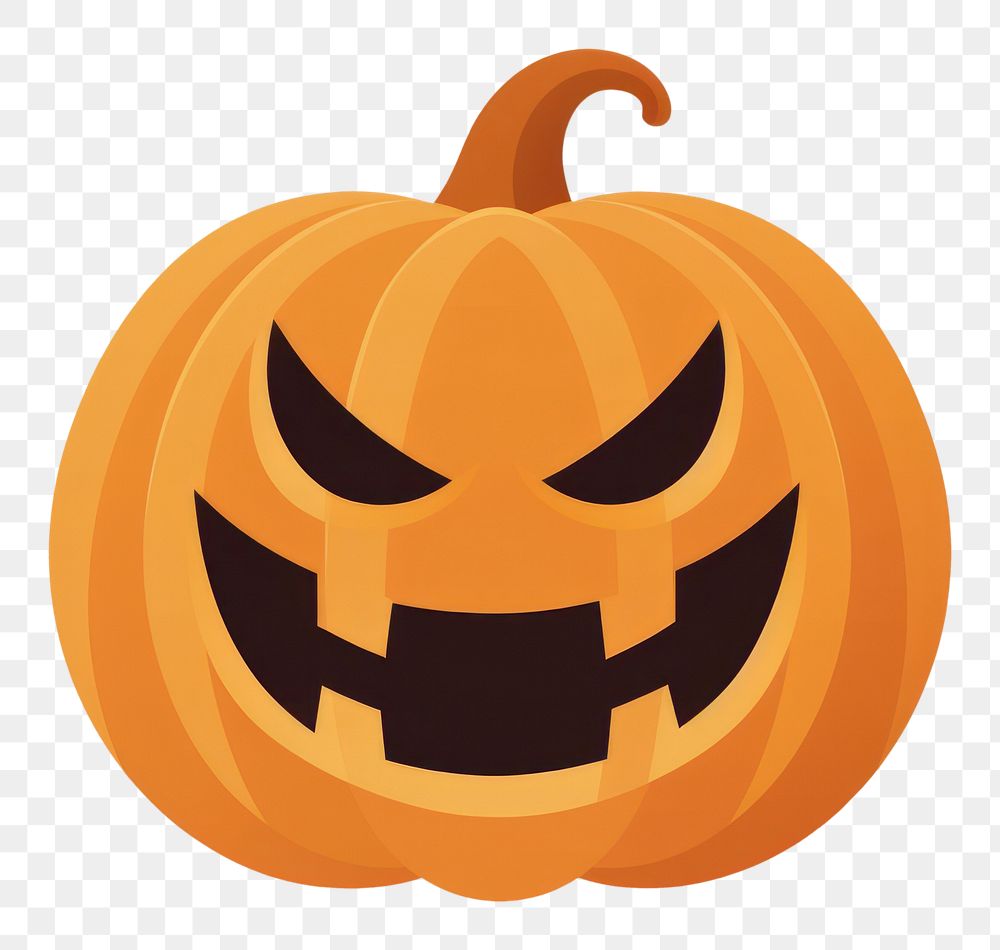 PNG Halloween pumpkin face anthropomorphic jack-o'-lantern. AI generated Image by rawpixel.