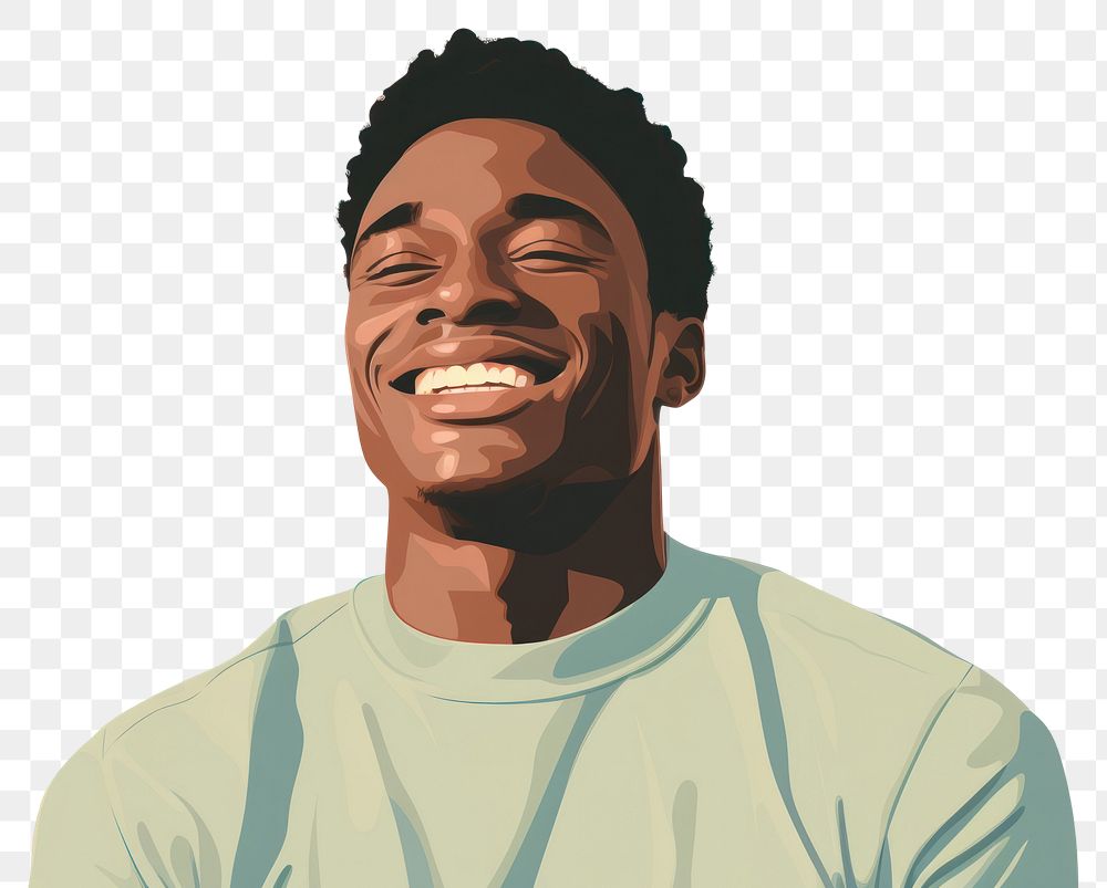 PNG Black man smiling laughing adult smile. AI generated Image by rawpixel.