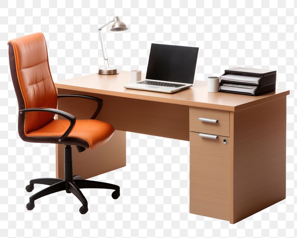 PNG Office table furniture computer chair. 