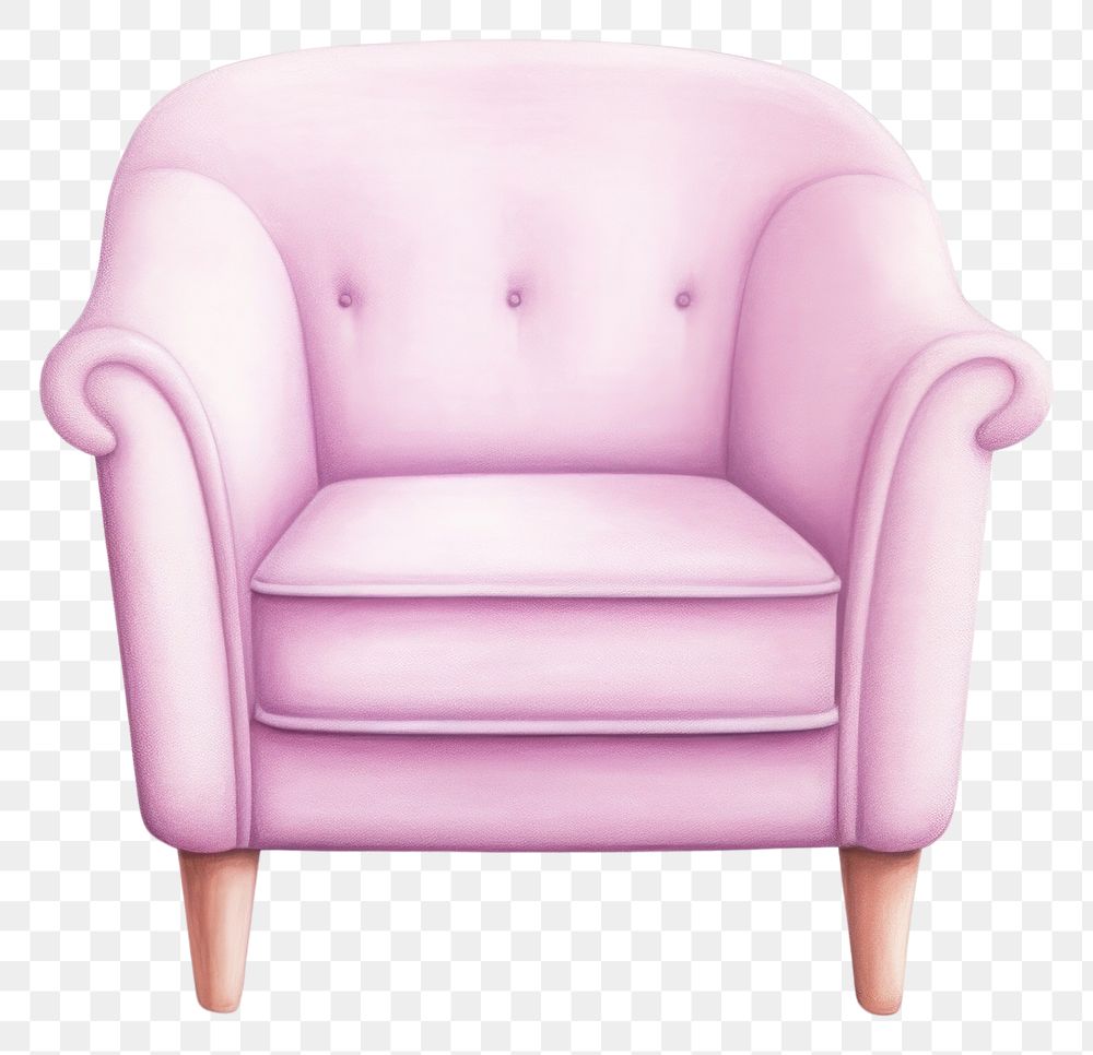 PNG Luxury pink chair furniture armchair comfortable. AI generated Image by rawpixel.