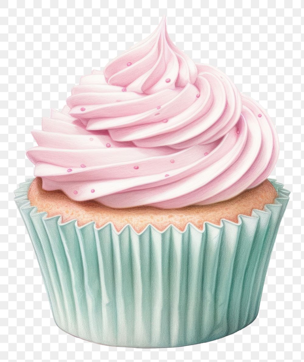 PNG Birthday cupcake dessert cream food. AI generated Image by rawpixel.