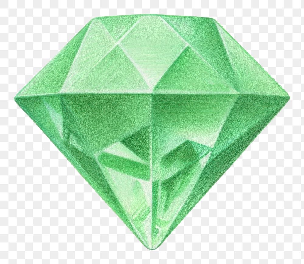 PNG Diamond gemstone jewelry green. AI generated Image by rawpixel.