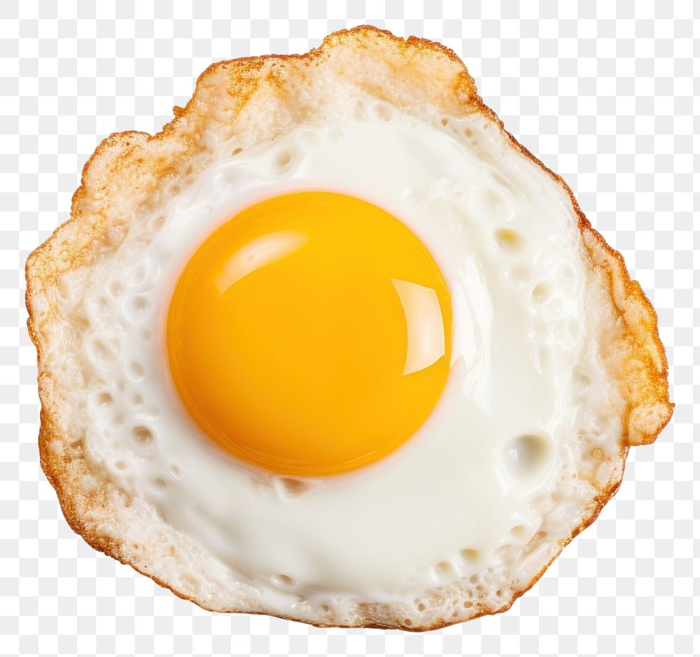 PNG Fried egg food white background breakfast. AI generated Image by rawpixel.