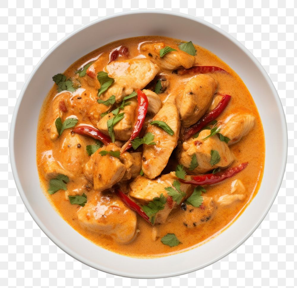 PNG Thai Panang Chicken Curry curry food plate. AI generated Image by rawpixel.