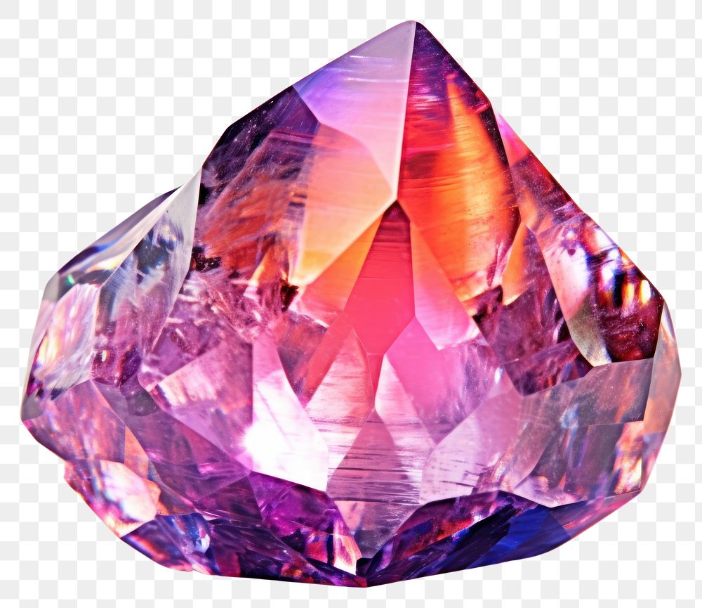 PNG Gem gemstone amethyst crystal. AI generated Image by rawpixel.