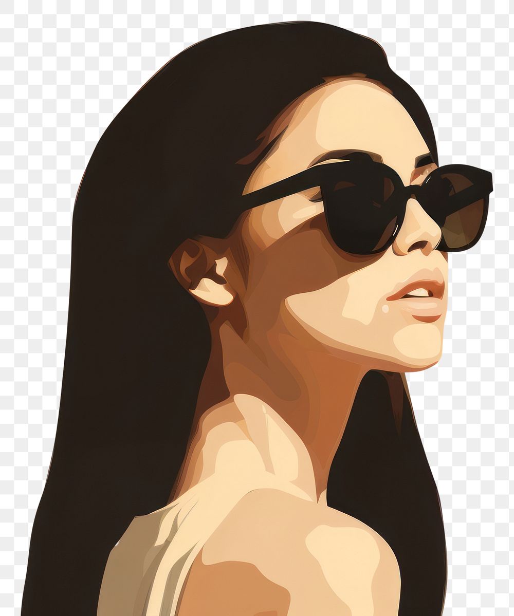 PNG Sunglasses portrait adult woman. AI generated Image by rawpixel.