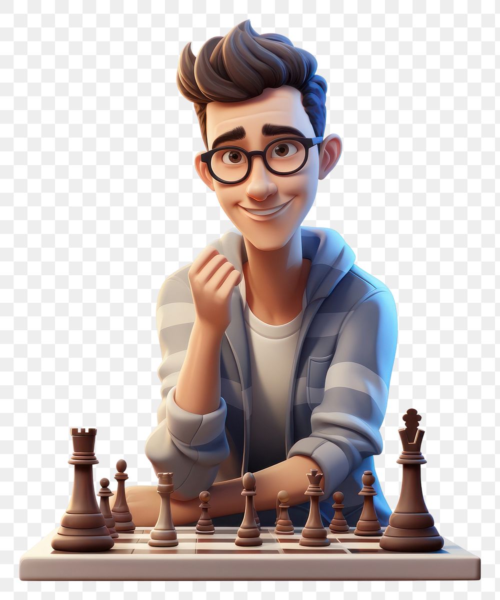 PNG Chess cartoon game white background. AI generated Image by rawpixel.