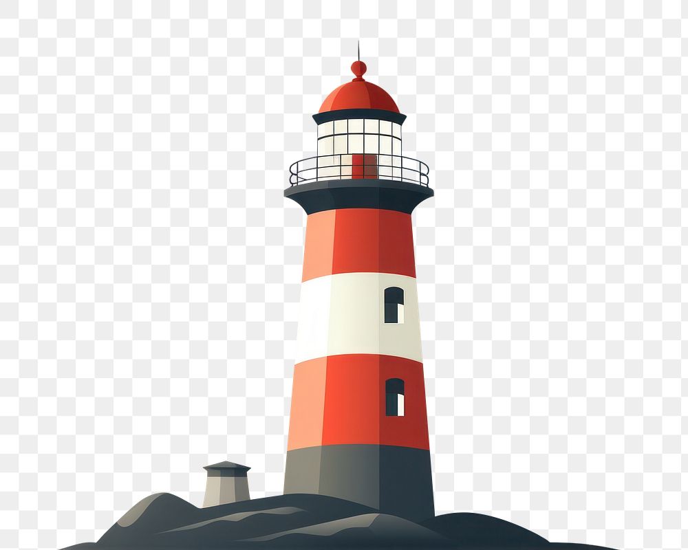 PNG Lighthouse architecture tower assistance. AI generated Image by rawpixel.