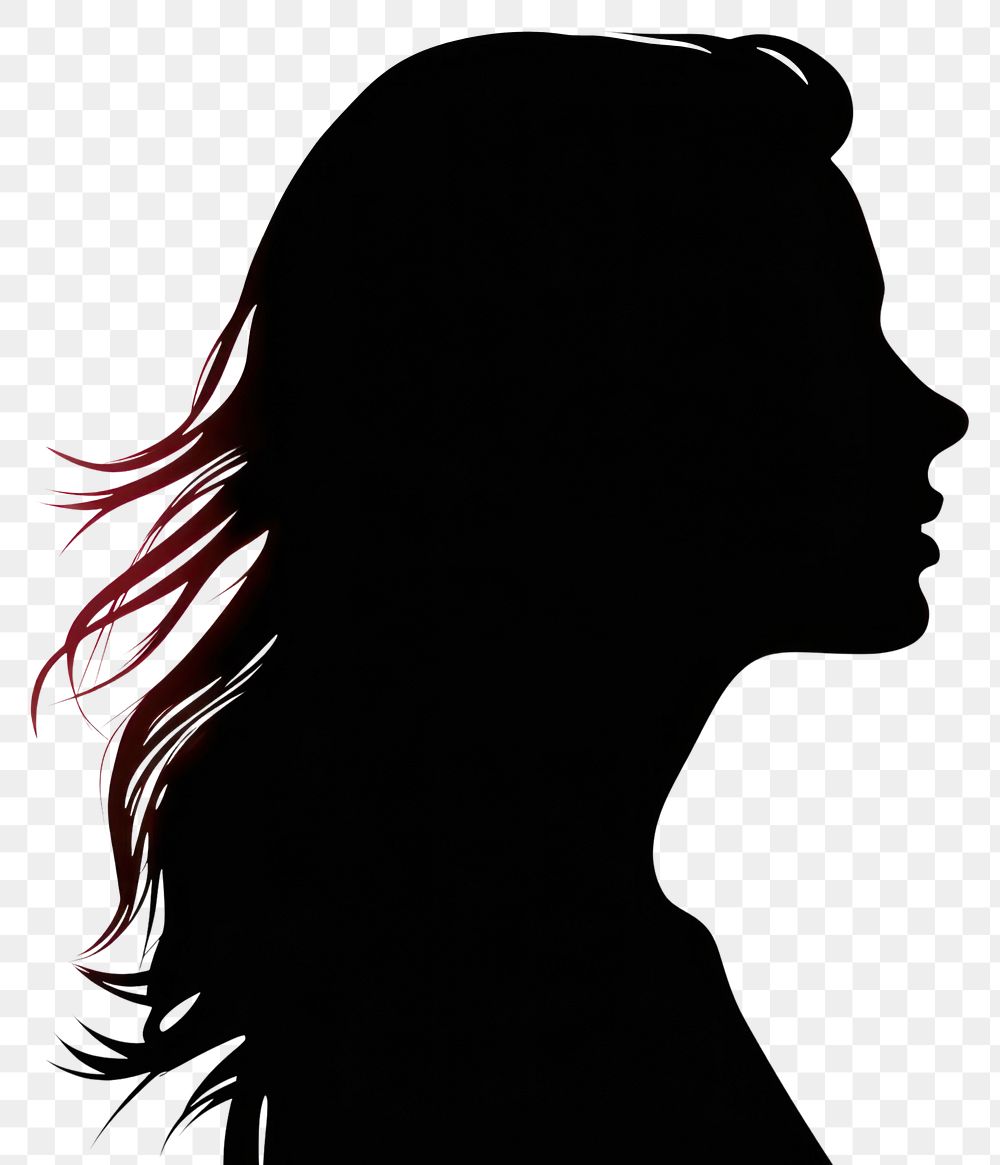 PNG Silhouette drawing adult woman. AI generated Image by rawpixel.