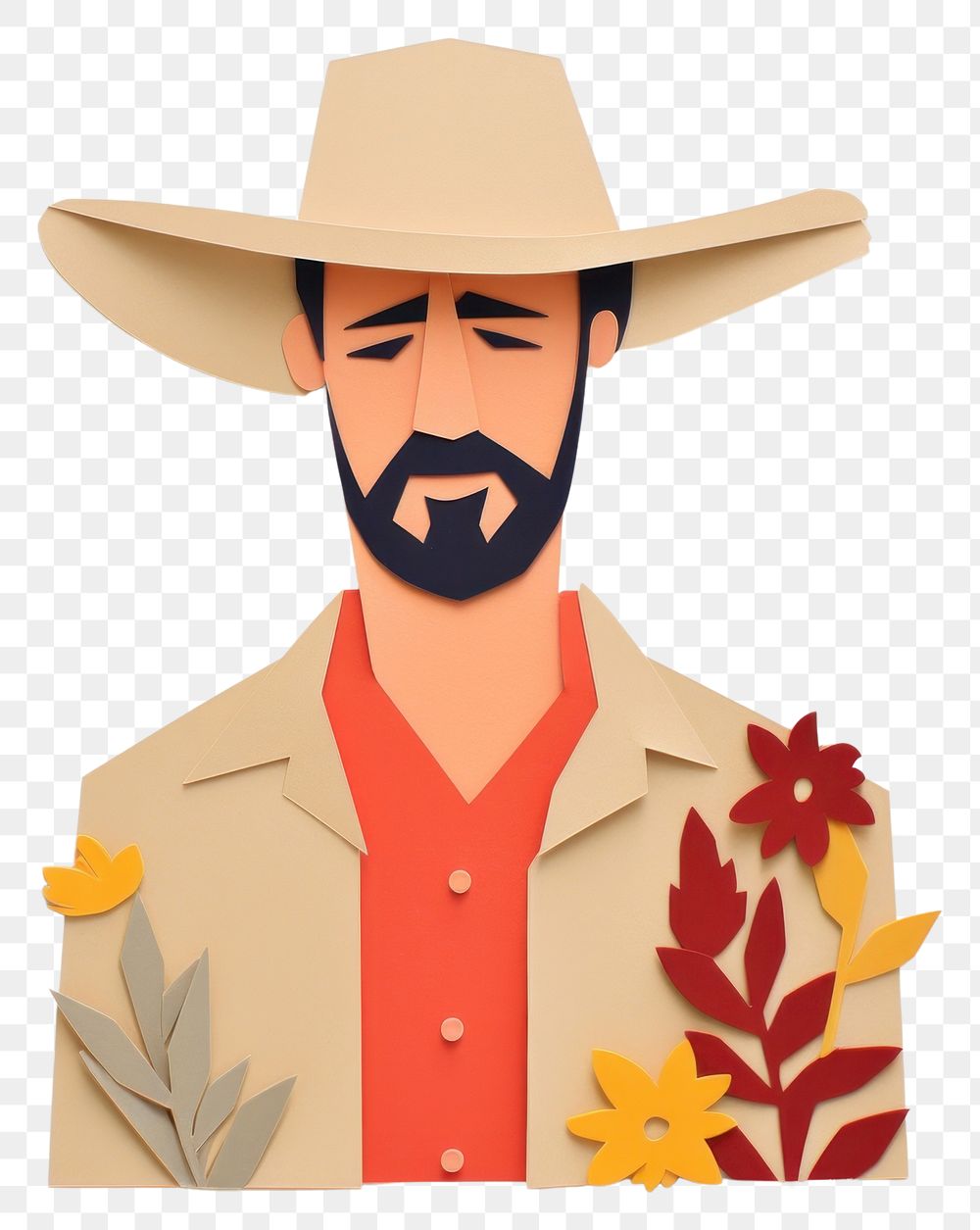PNG Man farmer representation creativity moustache. AI generated Image by rawpixel.