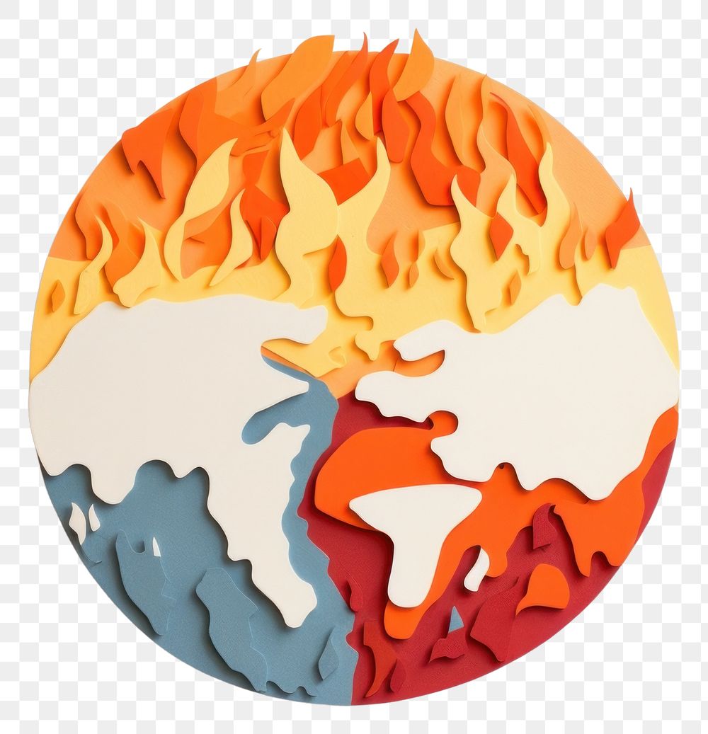 PNG Fire burning earth craft representation creativity. AI generated Image by rawpixel.