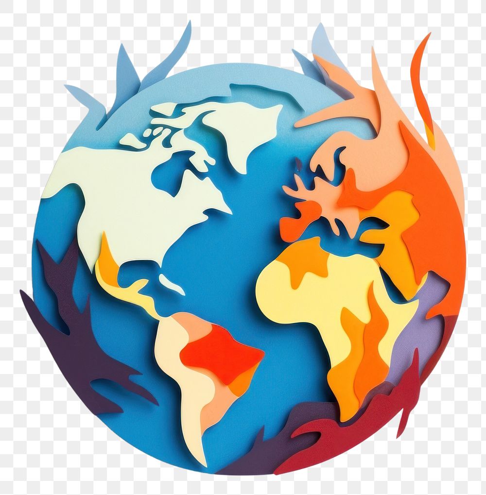 PNG Craft globe fire art. AI generated Image by rawpixel.