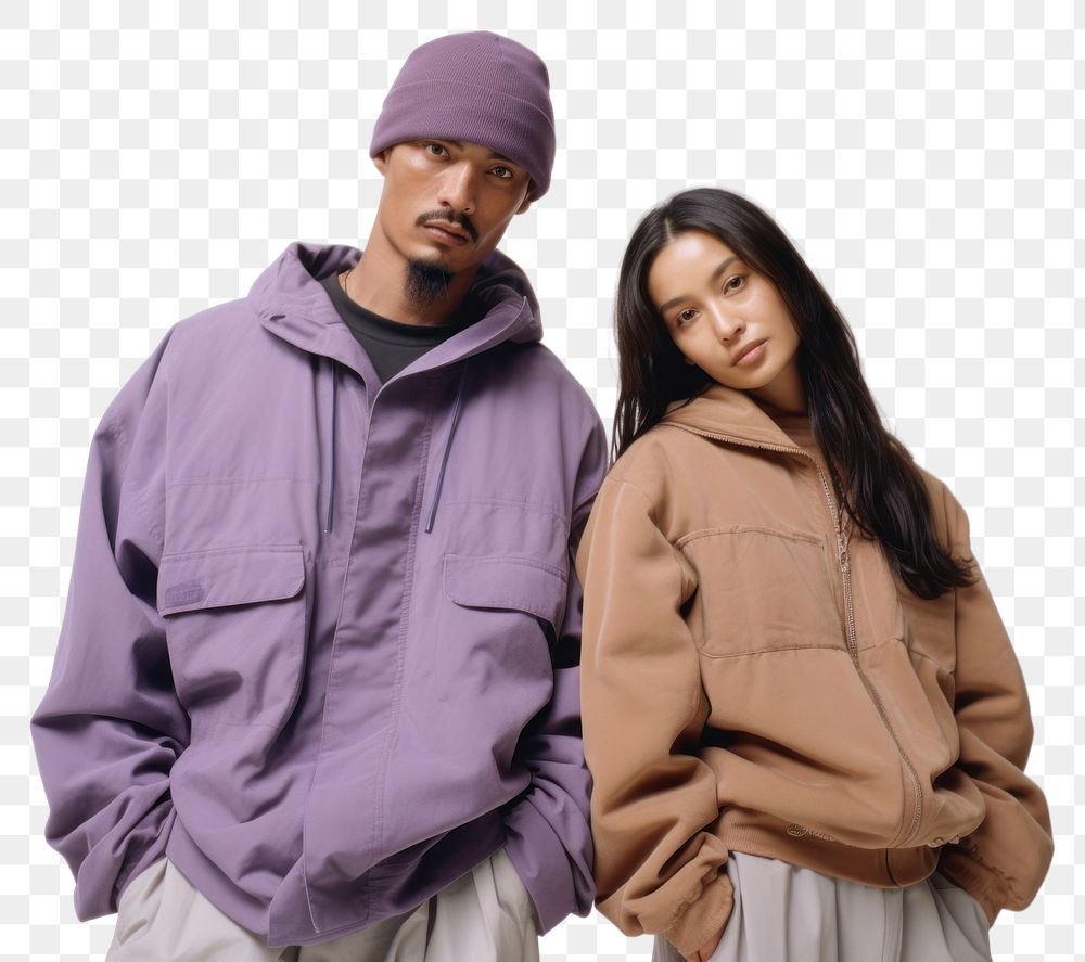 PNG Couple Asian mixed race sweatshirt fashion female. AI generated Image by rawpixel.