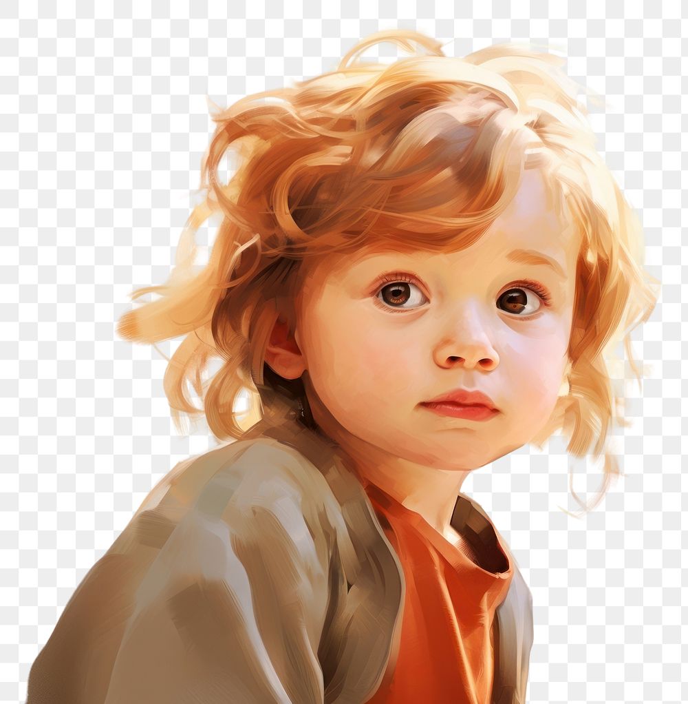 PNG Learn paint portrait toddler child. AI generated Image by rawpixel.