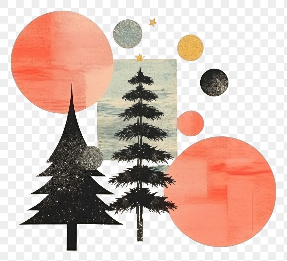 PNG Christmas ornaments plant tree art. AI generated Image by rawpixel.