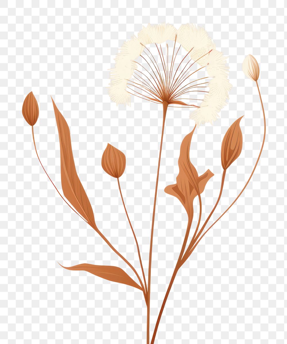 PNG Dried flower plant fragility blossom. 