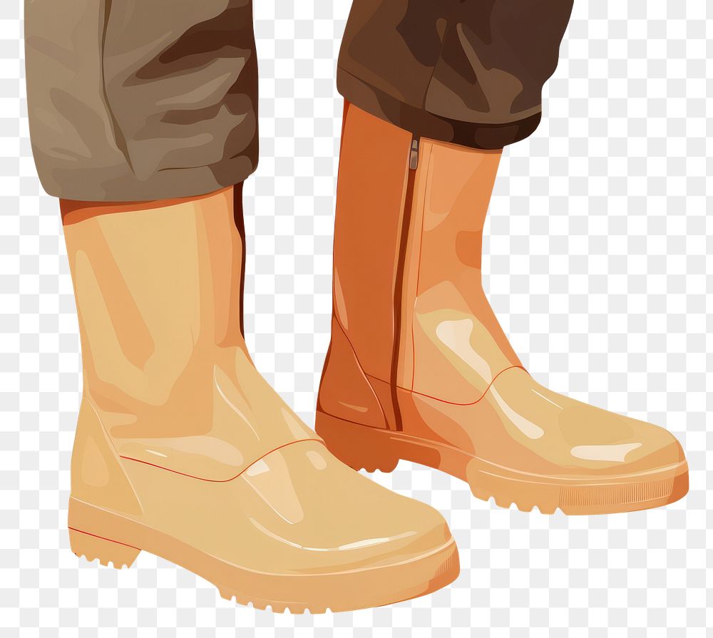 PNG Wet boot footwear shoe standing. AI generated Image by rawpixel.