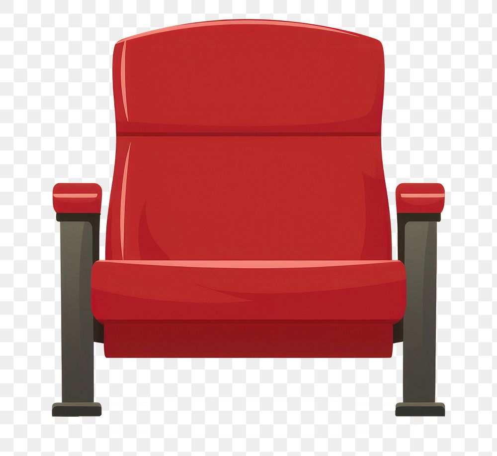 PNG Red cinema seat furniture armchair relaxation. AI generated Image by rawpixel.