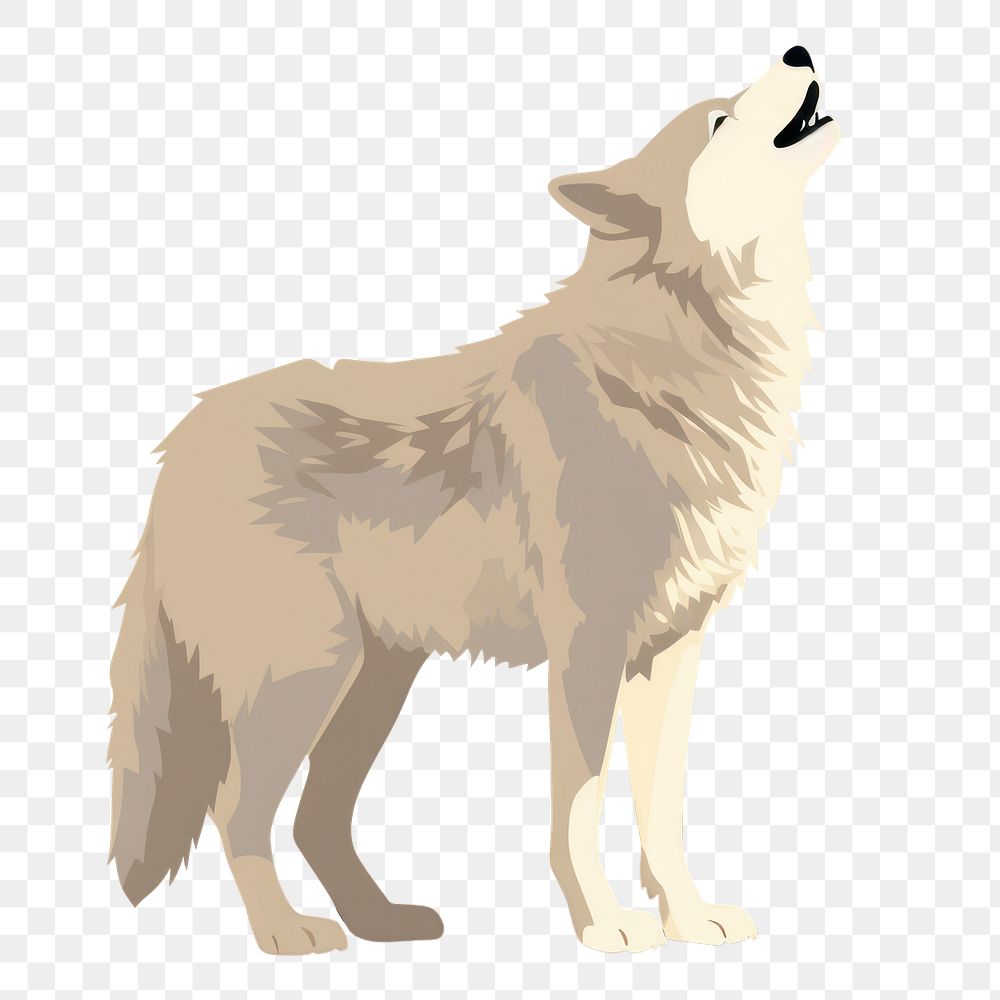 PNG Howling gray wolf animal mammal pet. AI generated Image by rawpixel.