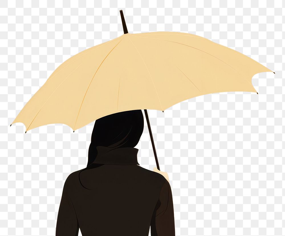 PNG Woman hold umbrella adult sheltering silhouette. AI generated Image by rawpixel.